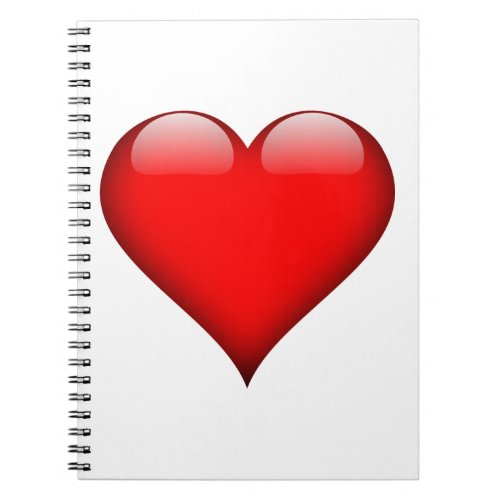 Red Heart Love Notebook
