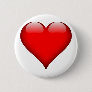 Red Heart Love Pinback Button