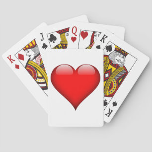 Red Heart Love Poker Cards