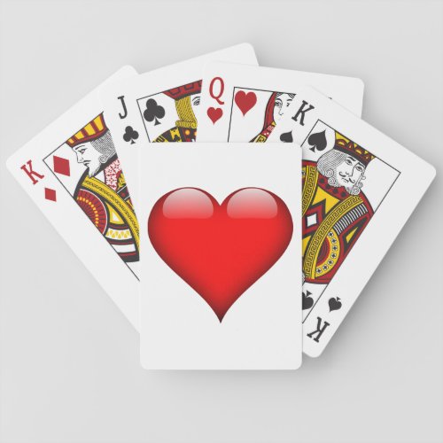 Red Heart Love Poker Cards