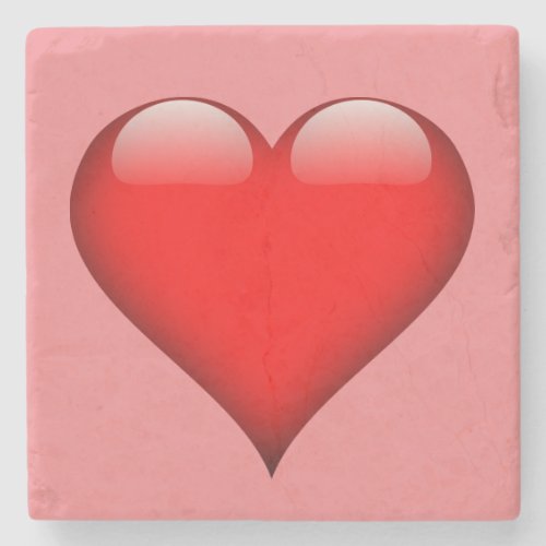 Red Heart Love Stone Coaster