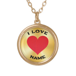 Red Heart Love Symbol-18374 Gold Plated Necklace
