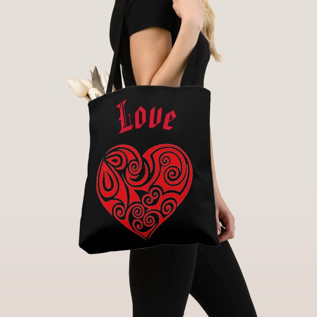 Red Heart Love Tote Bag