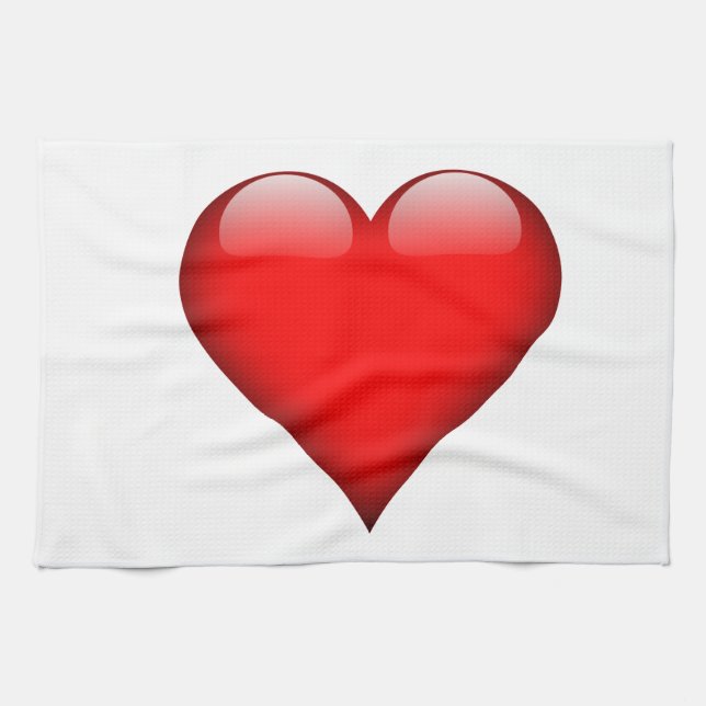Red Heart Love Towel (Horizontal)