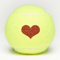 Red Heart Love Valentine Tennis Balls