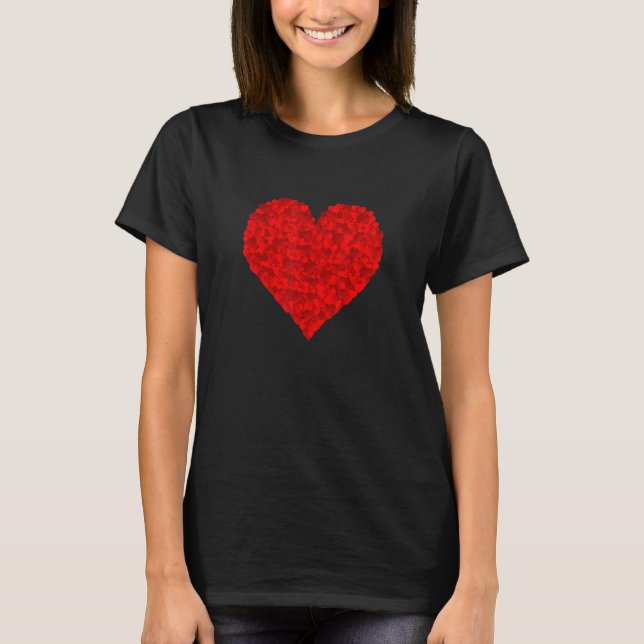 Red Heart Love Valentines for Girlfriend Women Him T-Shirt (Front)