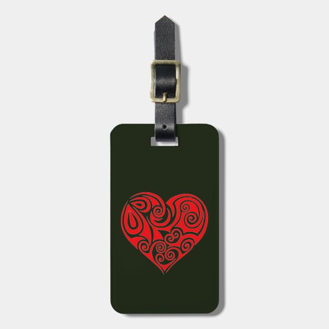 Red Heart Luggage Tag