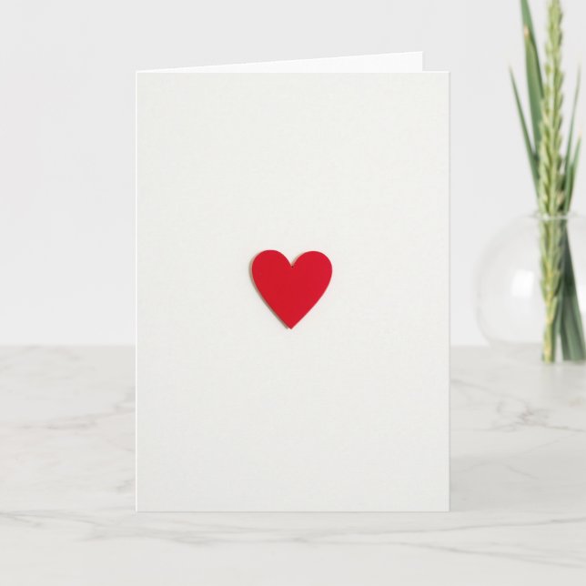 Red Heart Matte Love Card (Front)