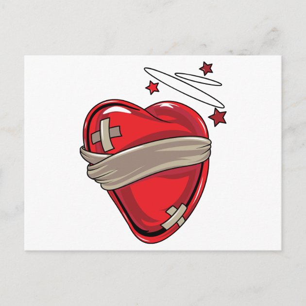 Premium Vector | Bandaged heart wound cartoon icon vector illustration