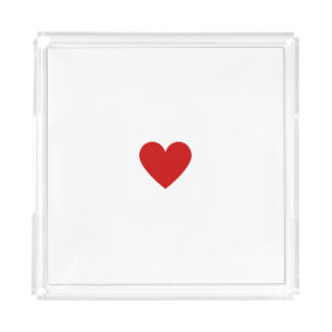 Red Heart Modern Minimalist Simple Love Acrylic Tray