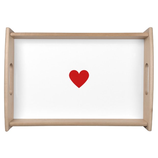 Red Heart Modern Minimalist Simple Love Serving Tray (Front)