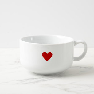 Red Heart Modern Minimalist Simple Love Soup Mug
