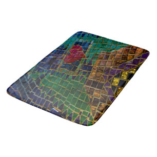 Red Heart Mosaic Bath Mat