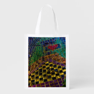 Red Heart Mosaic Grocery Bag