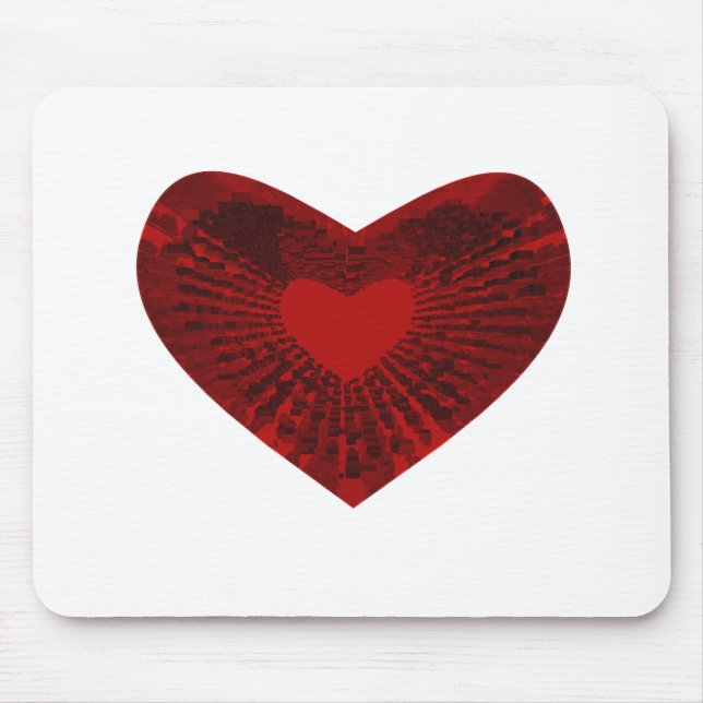 red heart mouse pad (Front)