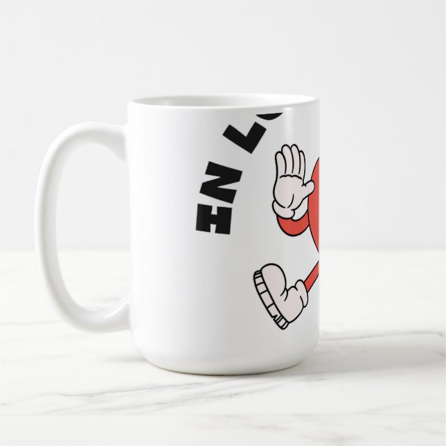red heart mug (Left)