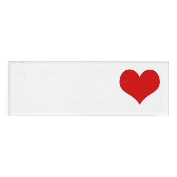 Red Heart Name Tag by kfleming1986 at Zazzle