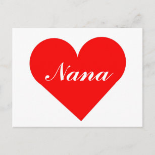 Red Heart Nana Postcard