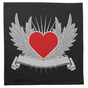Red heart napkin