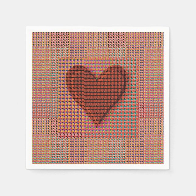 Red Heart  Napkins (Front)