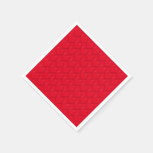 Red heart napkins