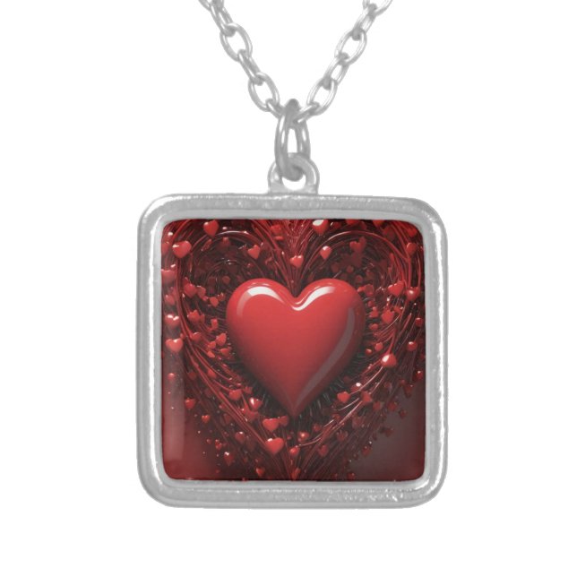Red Heart necklace  (Front)
