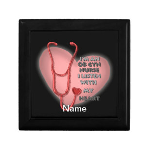 Red Heart ObGyn Nurse Keepsake Box