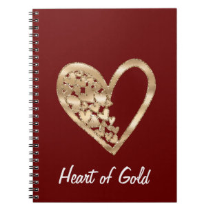 Red Heart of Gold Notebook