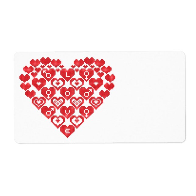 Red HEART of hearts Label (Front)