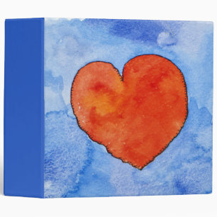 Red heart on blue 2011 binder