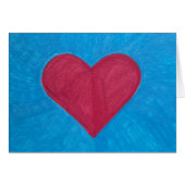 Red Heart on BLUE FIELD (Front Horizontal)