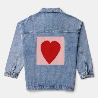 Red Heart on Pink