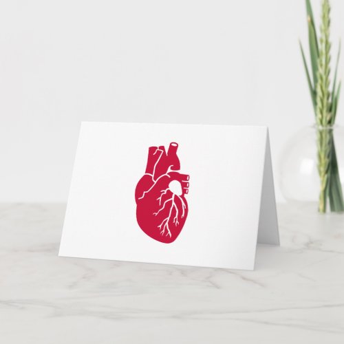 Red heart organ card