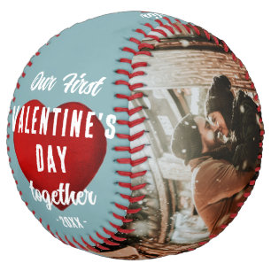 Red Heart Our First Valentine's Together 2 Photo Softball