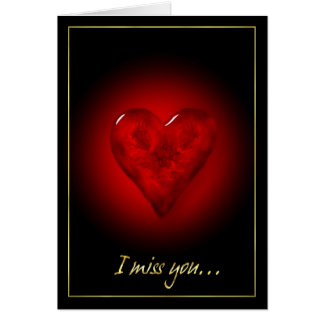 Red Heart Painted Glass