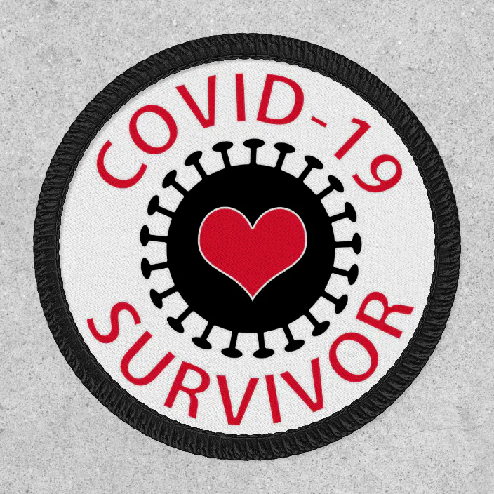 Red Heart Pandemic Coronavirus Covid 19 Survivor Patch Zazzle Com