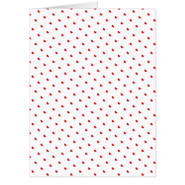 Red Heart Pattern Cute Valentine's Day Custom 2022 Card (Front)