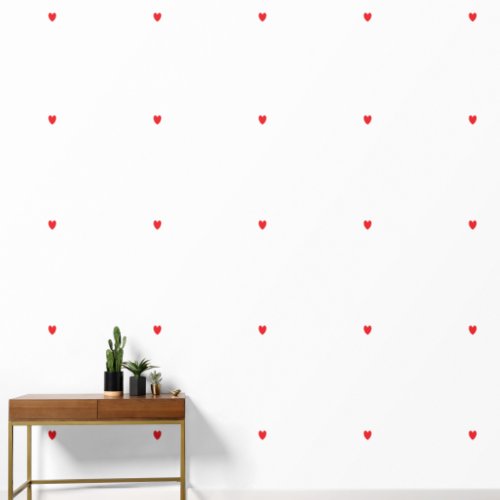 Red Heart Patterns Solid White Elegant Lovely Cute Wallpaper