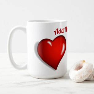 Red Heart Personalized Coffee Mug