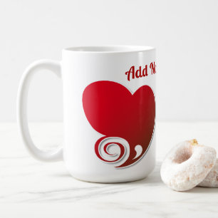 Red Heart Personalized Coffee Mug
