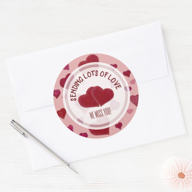 Red Heart Personalized Stickers  (Envelope)