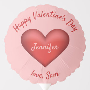 Red Heart Personalized Valentine's Day Message Balloon