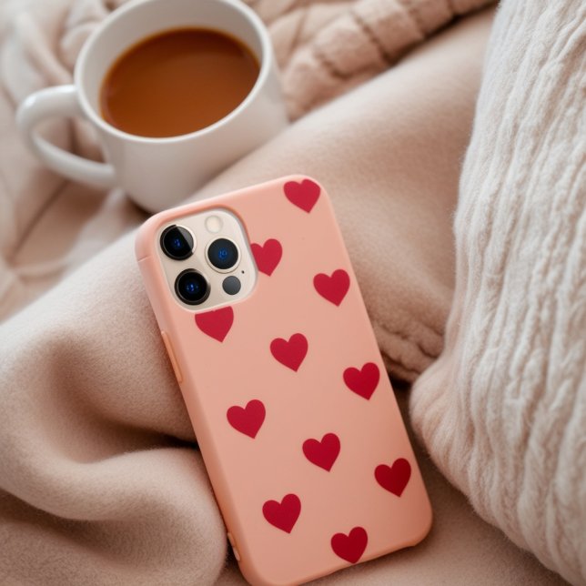 Red Heart phone Iphone Case (Creator Uploaded)