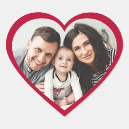 "Red Heart Photo Cut Out Valentine's Day Sticker
