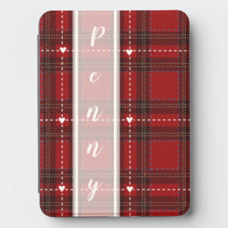 Red Heart Plaid Kindle Cover