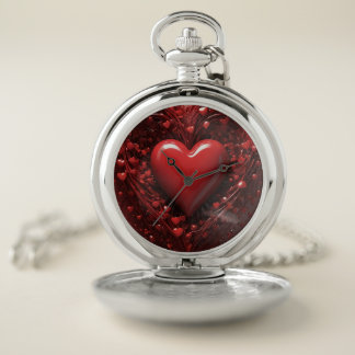 Red Heart Pocket Watch