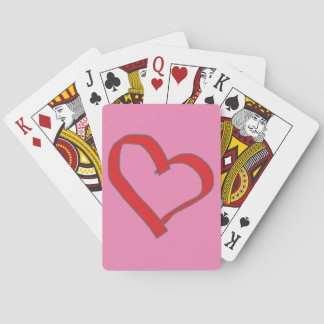 Red Heart Poker Cards