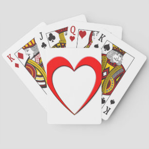 Red Heart Poker Cards