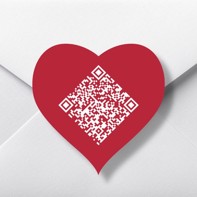 Red Heart QR Code  Heart Sticker (Creator Uploaded)