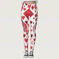 Cupid's Love Hearts Red Pink Valentine Leggings